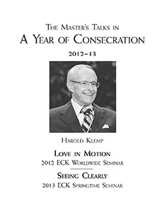 The Master's Talks in A Year of Consecration—2012–13